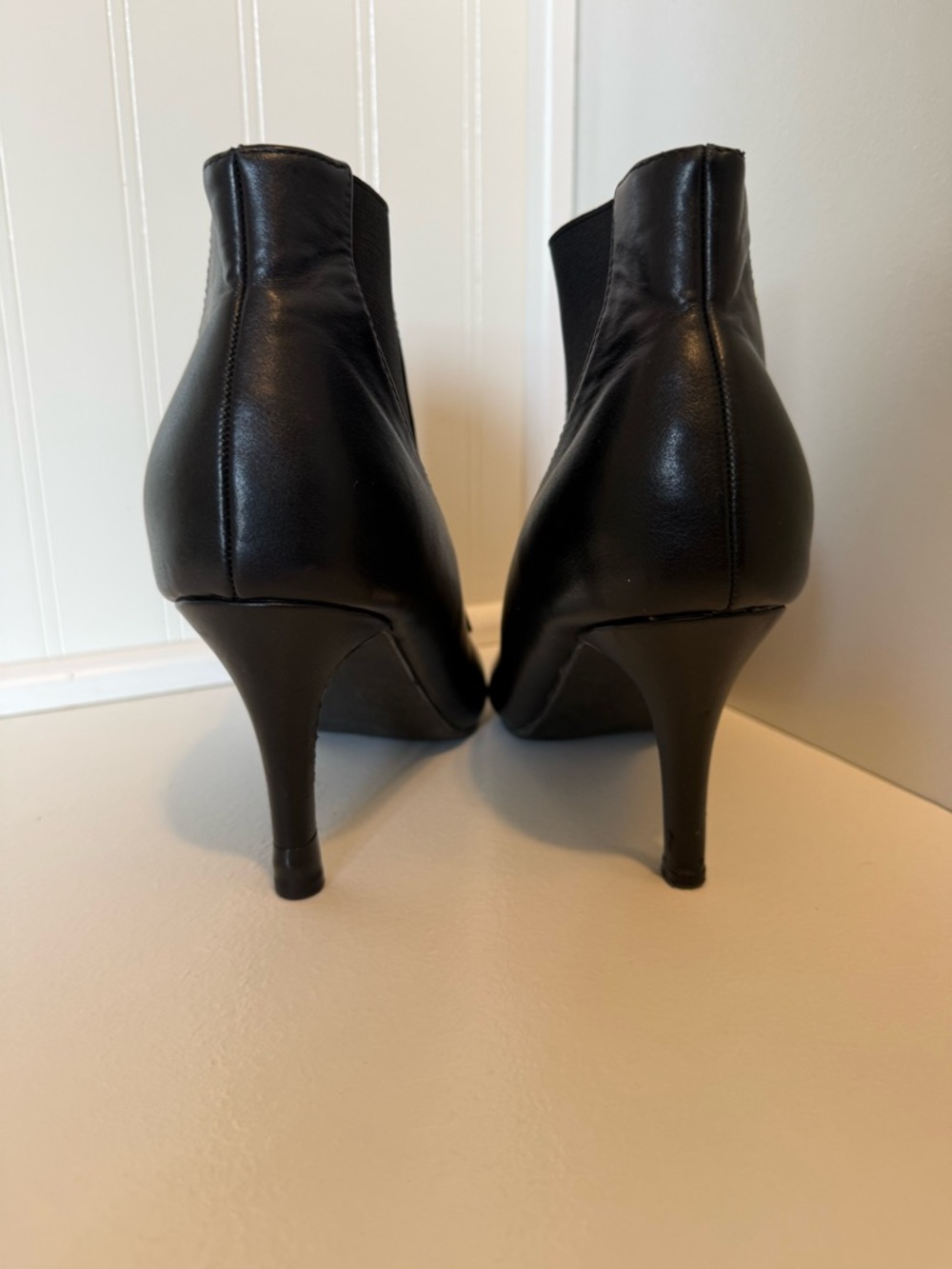 Allegra K Women’s Black Pointed Toe Ankle Booties with Slim Heel - Picture 2 of 12